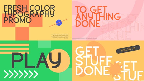 Fresh Color Typography Promo - Videohive 34577015 Download