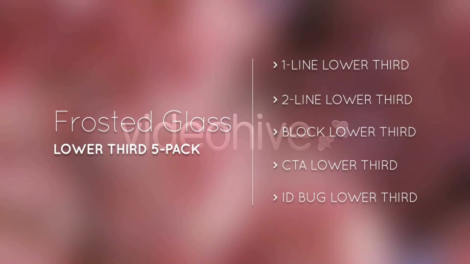 Frosted Glass Lower Thirds - Download Videohive 5293547