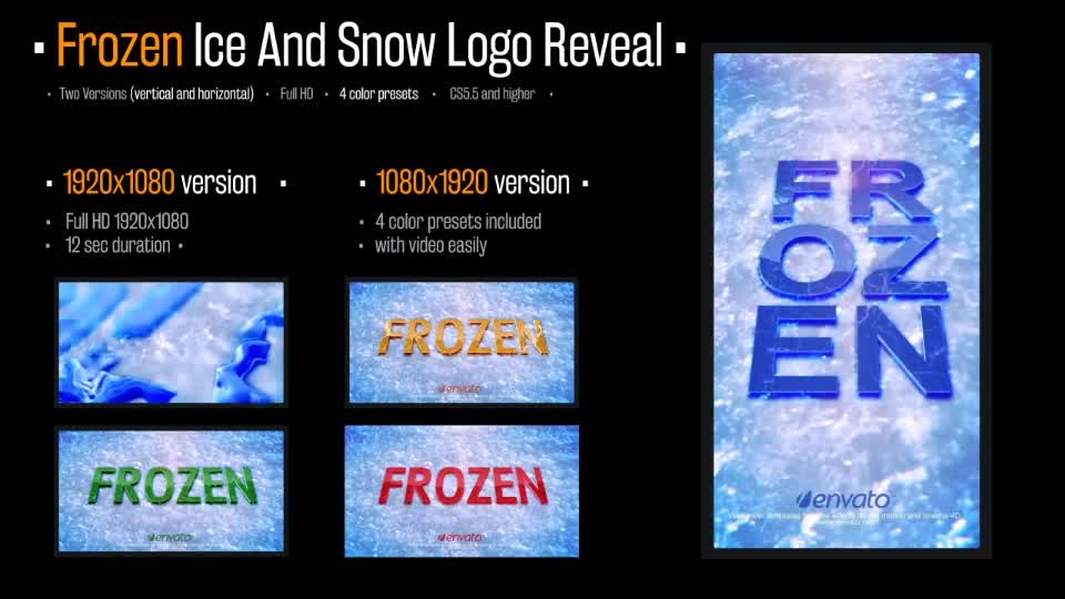 Frozen Ice And Snow Logo Reveal Videohive 6826389 After Effects Image 1