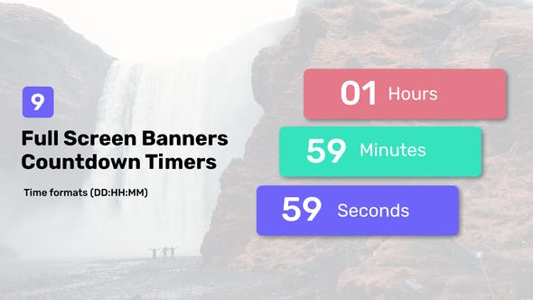 Full Screen Banners Countdown Timers - 37458406 Videohive Download