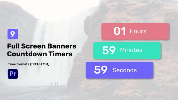 Full Screen Banners Countdown Timers for Premiere Pro - Videohive Download 37497065