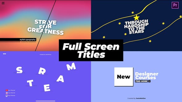 Full Screen Titles - Videohive 29794955 Download