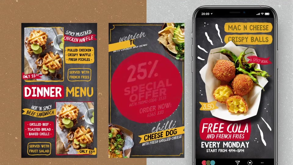 Fun Blackboard Food Menu Instagram Stories Videohive 31750222 After Effects Image 7