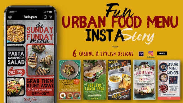 Fun Urban Food Menu Instagram Stories - 29556426 Videohive Download