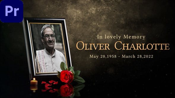 Funeral Memorial Card Slide |MOGRT| - Download Videohive 40403788