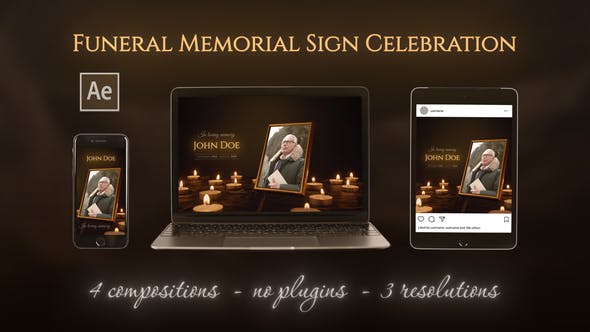 Funeral Memorial Sign Celebration - Videohive Download 38453788