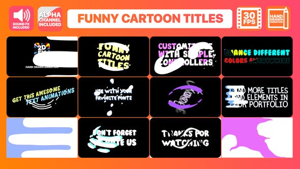 Funny Cartoon Titles | After Effects - 23954557 Download Videohive