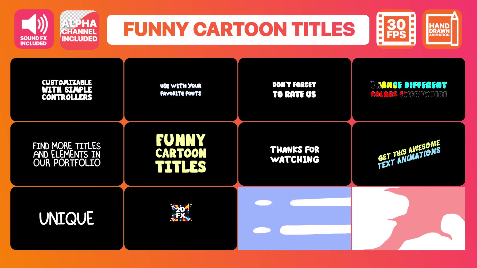 Funny Cartoon Titles | Premiere Pro MOGRT Videohive 23954564 Premiere Pro Image 11
