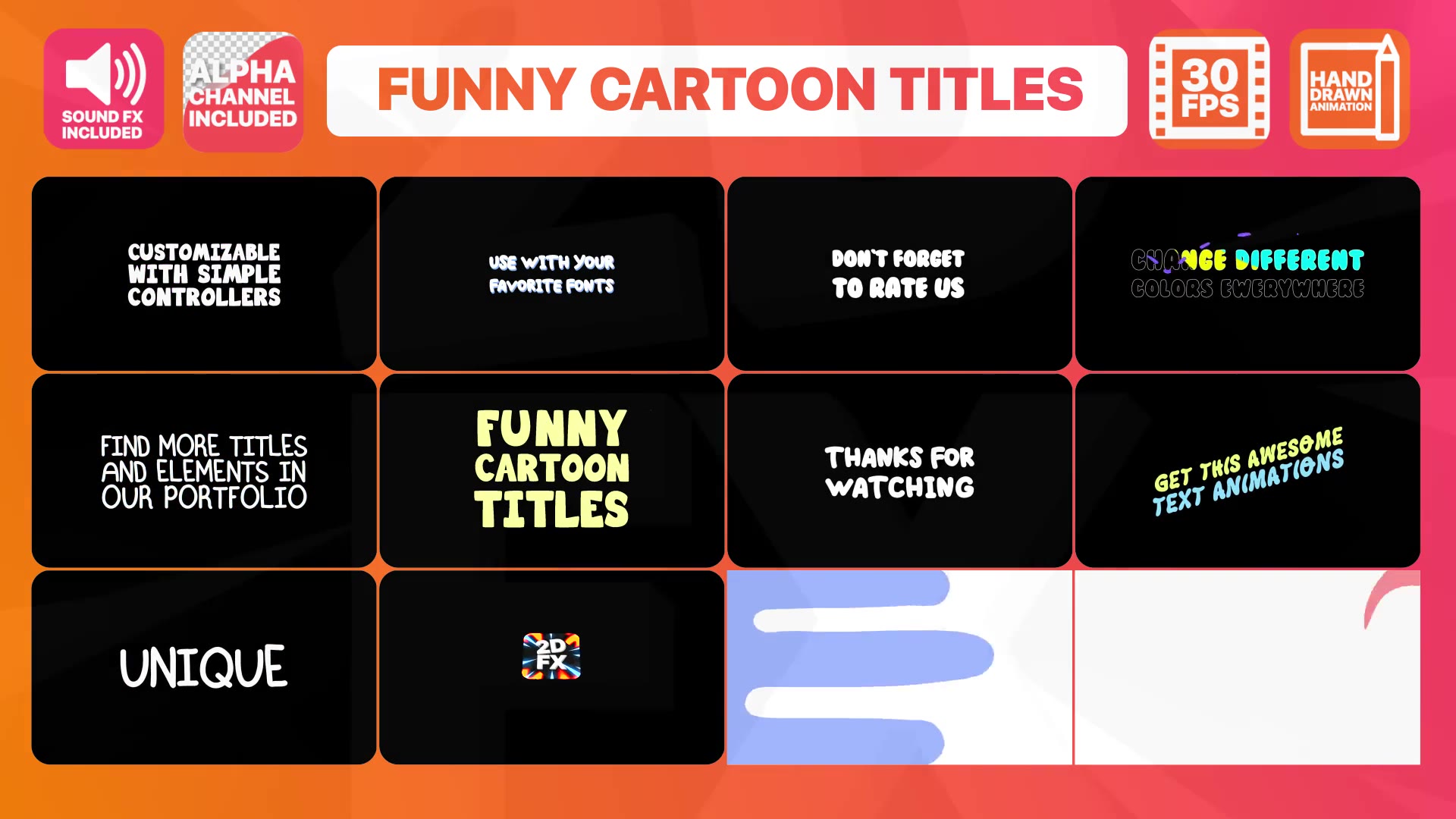 Funny Cartoon Titles | Premiere Pro MOGRT Videohive 23954564 Premiere Pro Image 3