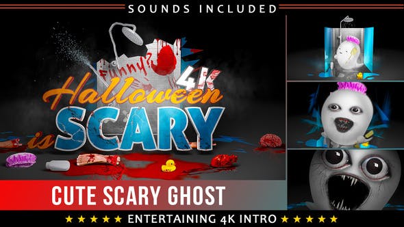 Funny Scary Ghost Logo Intro 22804560 Videohive Download Quick After Effects