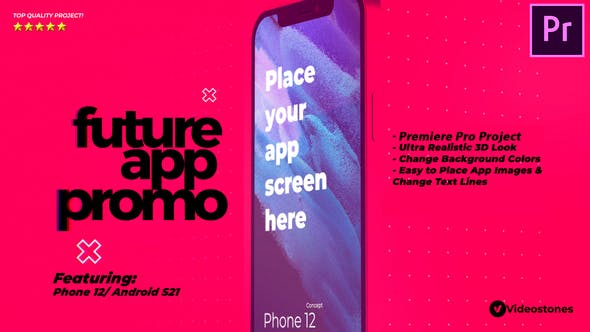 Future App Promo | 3d Mobile Mockup | App Demo Video | Android App Presentation | Premiere Pro - 33864917 Videohive Download