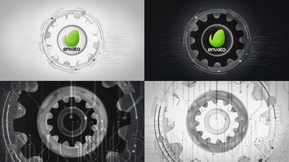 Futuristic Gears Logo Reveals - 25638816 Download Videohive