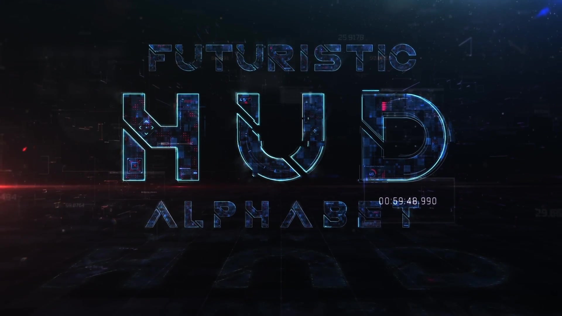 Futuristic HUD Alphabet Videohive 22745790 After Effects Image 3