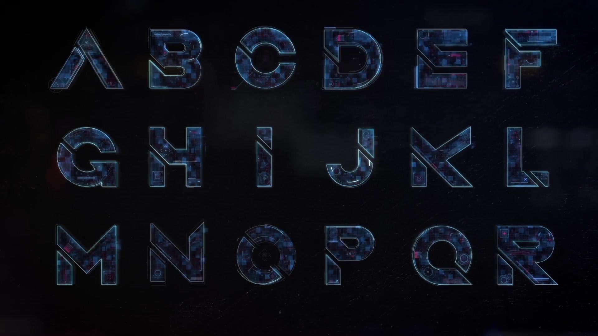 Futuristic HUD Alphabet Videohive 22745790 After Effects Image 4