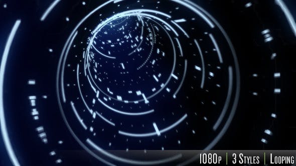 Futuristic Particle Wormhole 3 Styles - Download 9893935 Videohive