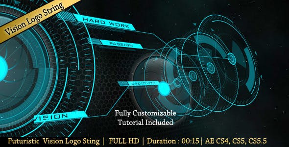 futuristic vision logo string - 2675336 Videohive Download