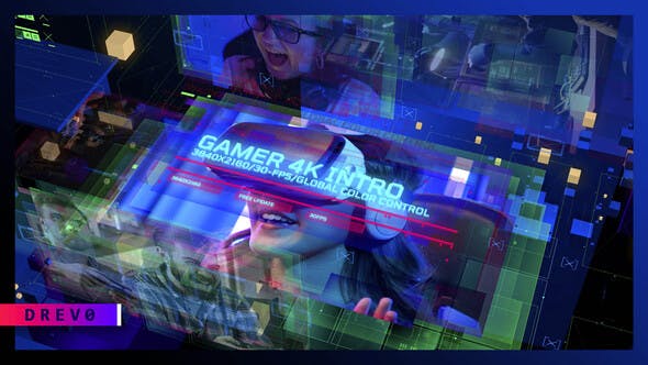 Gamer Intro/ Playstation 5/ Cyber Sport/ Hi Tech/ 3D Glitch/ HUD UI/ Streamer/ CS GO/ FPS/ VR/ 4K/ I - Download 33062825 Videohive