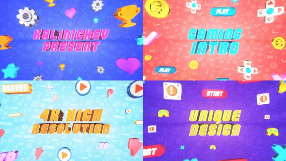 Gaming 8 Bit Intro / Titles - 32488864 Download Videohive