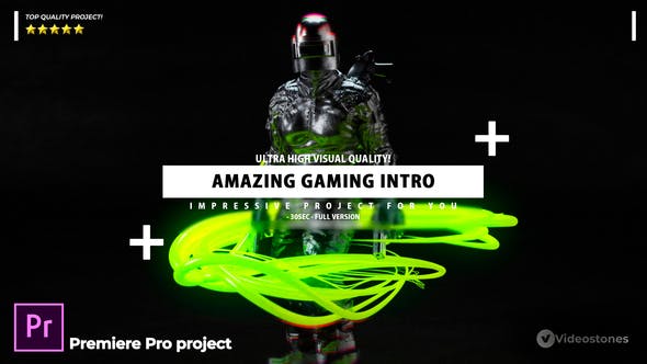 Gaming Intro Gamer channel opener Premiere Pro project - 33268238 Videohive Download