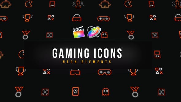 Gaming Neon Icons - Download Videohive 39207570