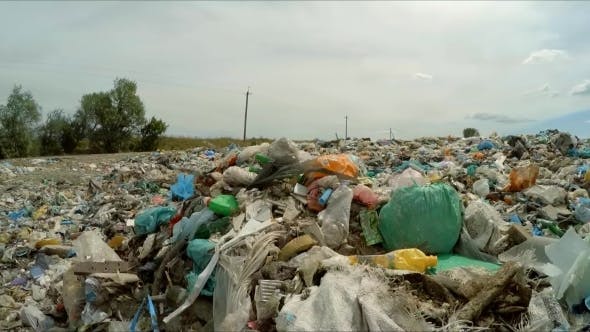 Garbage Dumped Into Huge Heap At Landfill  - Videohive Download 13594523