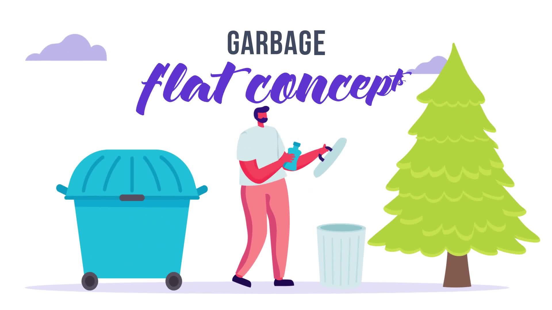 Garbage Flat Concept Videohive 33189215 After Effects Image 1