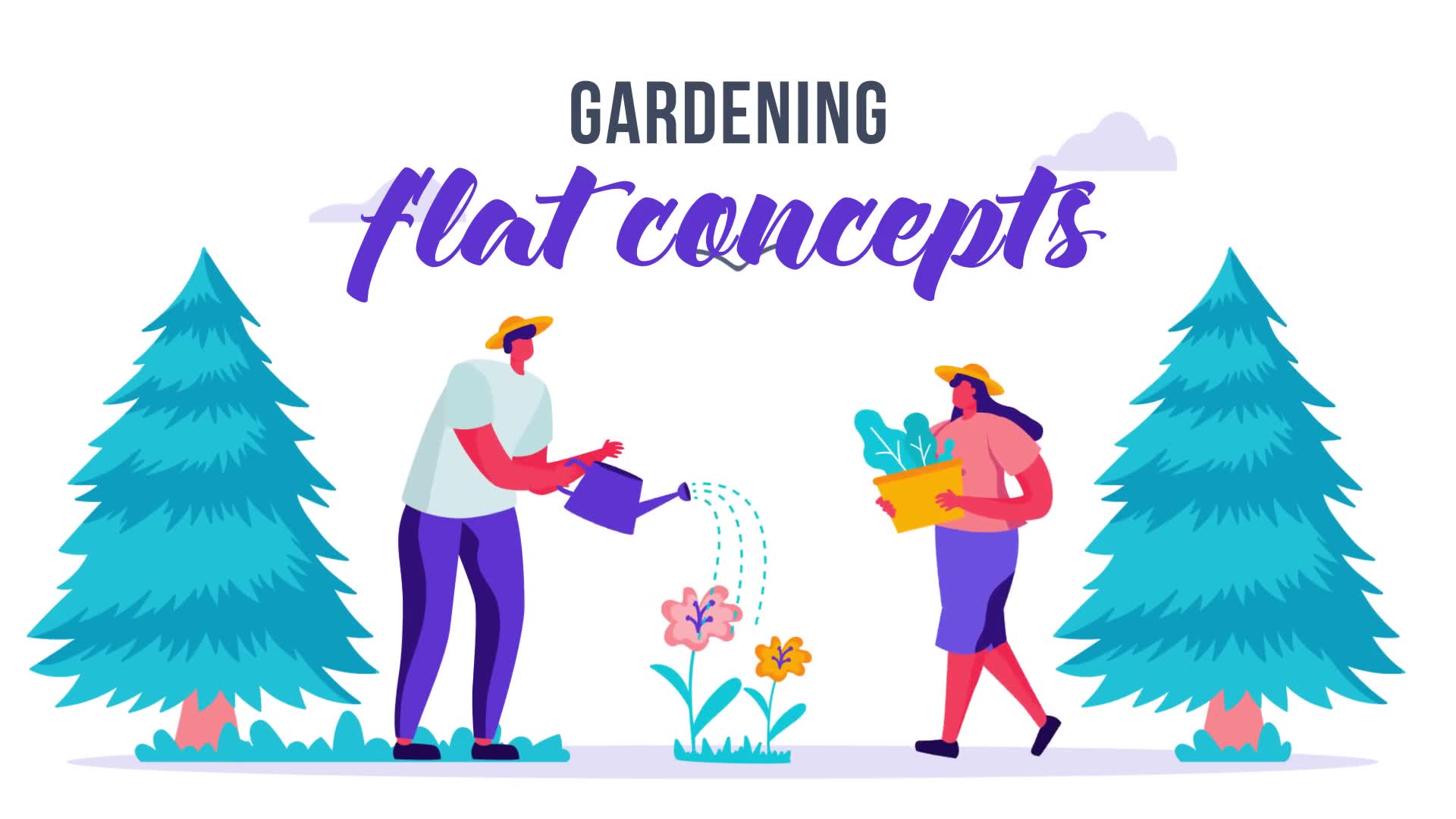Gardening Flat Concept Videohive 33619913 After Effects Image 2