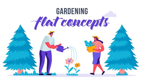 Gardening Flat Concept - Download Videohive 33619913