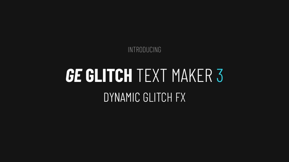 Ge Glitch Text Maker 3 Videohive 30268108 After Effects Image 2