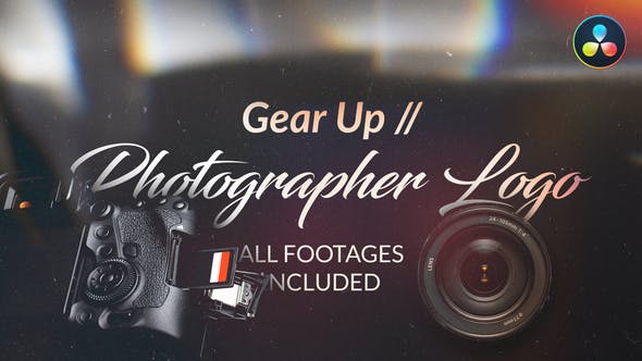 Gear Up // Photographer Logo | For DaVinci Resolve - Download 34767314 Videohive