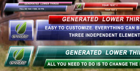 Generated Lower Thirds - Download Videohive 232625