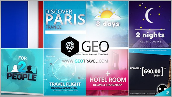 GEO Travel & Booking Promo Trip Package - Download Videohive 19781110