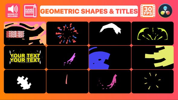 Geometric Shapes And Titles for DaVinci Resolve - 34759985 Download Videohive