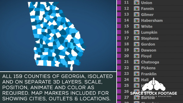 Georgia Map Kit - Download Videohive 20756730