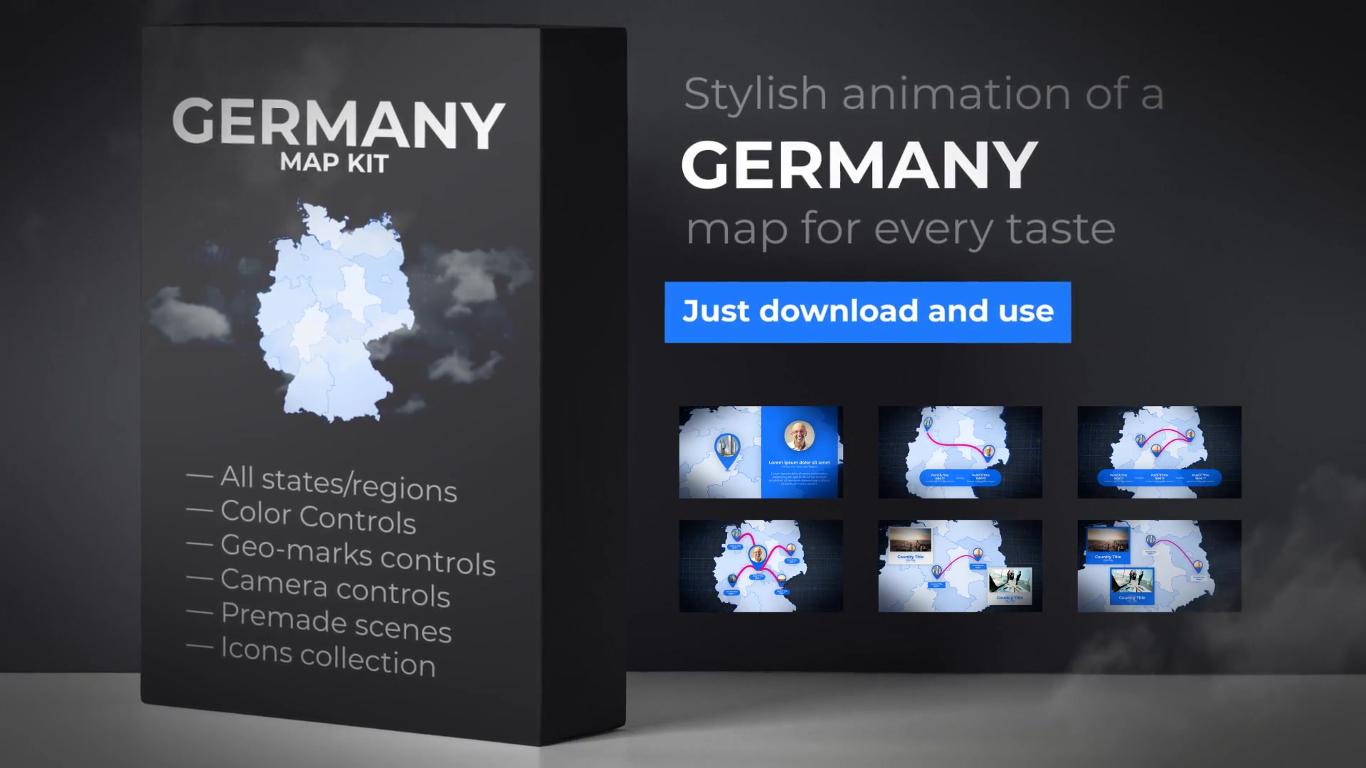 Germany Map Deutschland Map Kit Federal Republic of Germany Map Videohive 24039674 After Effects Image 11