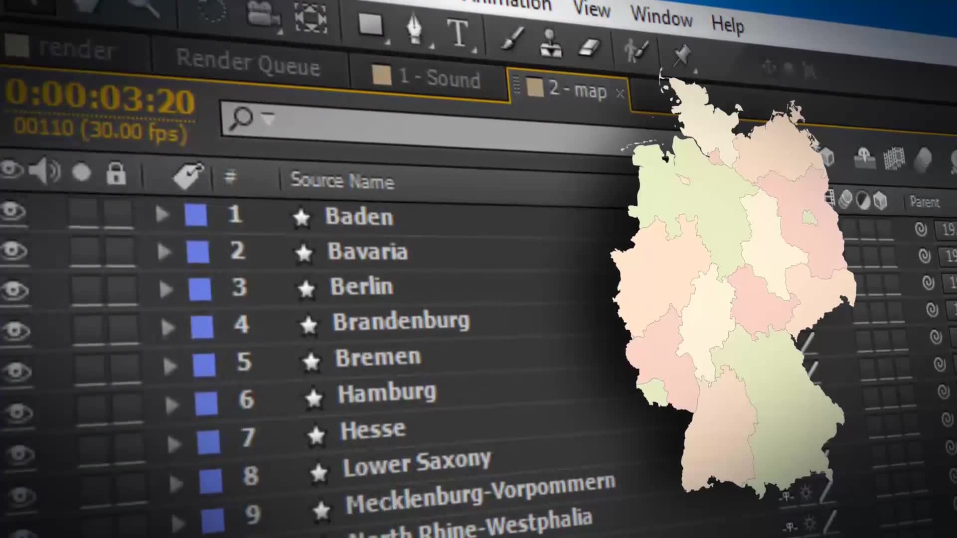Germany Map Deutschland Map Kit Federal Republic of Germany Map Videohive 24039674 After Effects Image 2