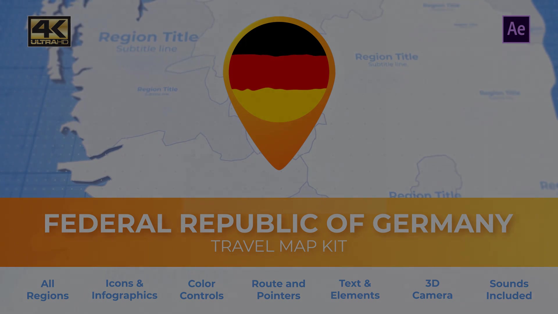 Germany Map Deutschland Travel Map Federal Republic of Germany Map Videohive 28467453 After Effects Image 13