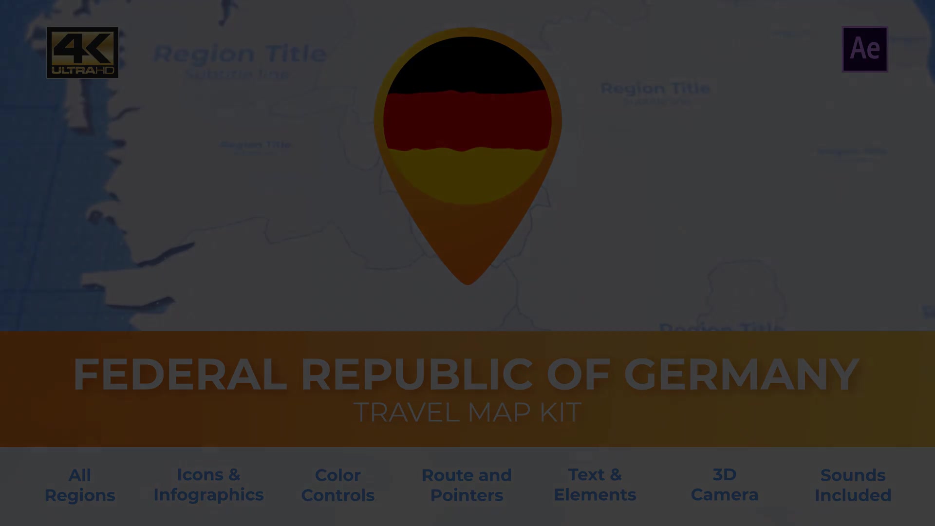 Germany Map Deutschland Travel Map Federal Republic of Germany Map Videohive 28467453 After Effects Image 6