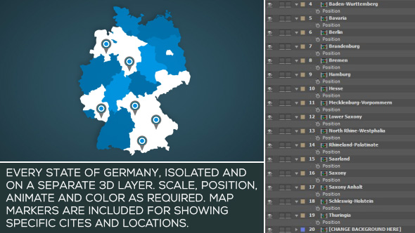 Germany Map Kit - Download Videohive 15869462