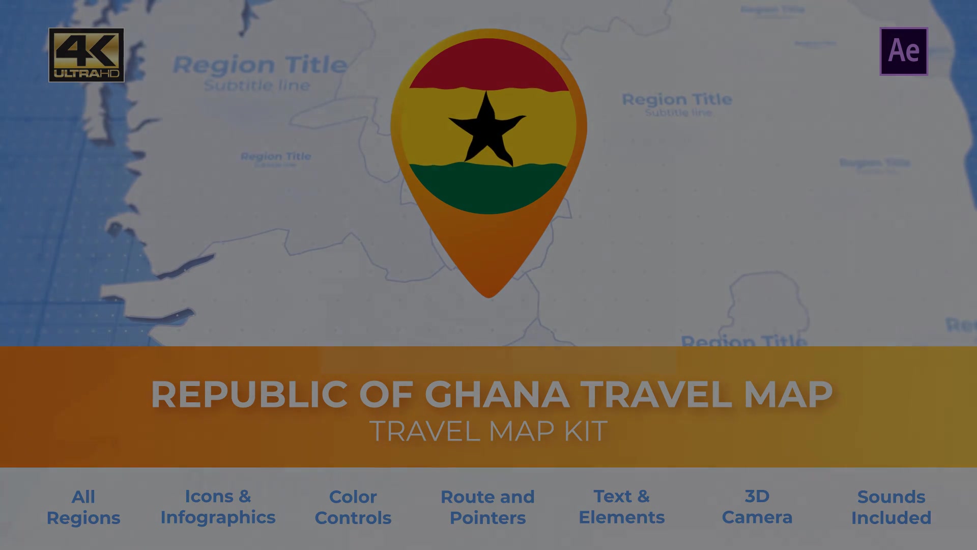 Ghana Map Republic of Ghana Travel Map Videohive 30470306 After Effects Image 13