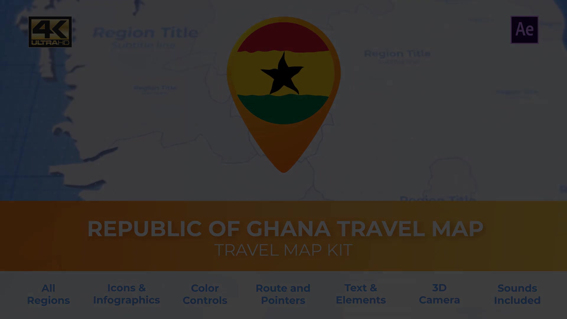 Ghana Map Republic of Ghana Travel Map Videohive 30470306 After Effects Image 6