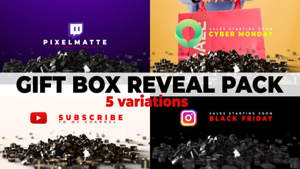 Gift Box Reveal Packs | Social Media | Black Friday & Cyber Monday - 29504147 Videohive Download