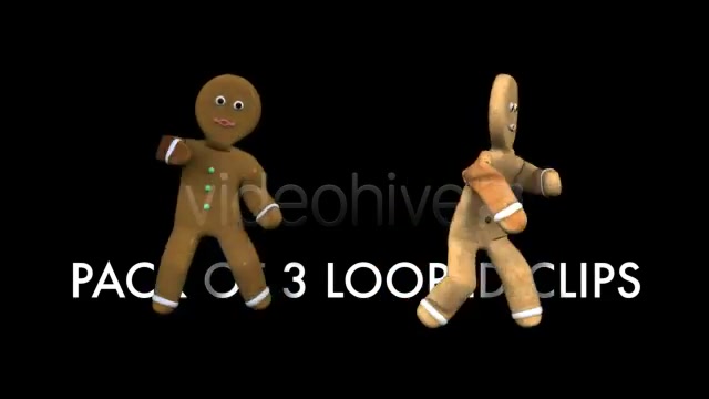 Gingerbread Dancers Pack of 3 Videohive 3407869 Motion Graphics Image 7
