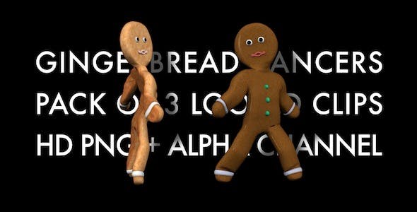 Gingerbread Dancers Pack of 3 - 3407869 Videohive Download
