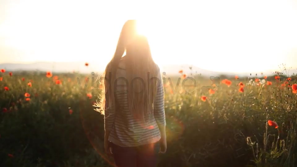 Girl Looking Ahead In The Field  Videohive 5006477 Stock Footage Image 6