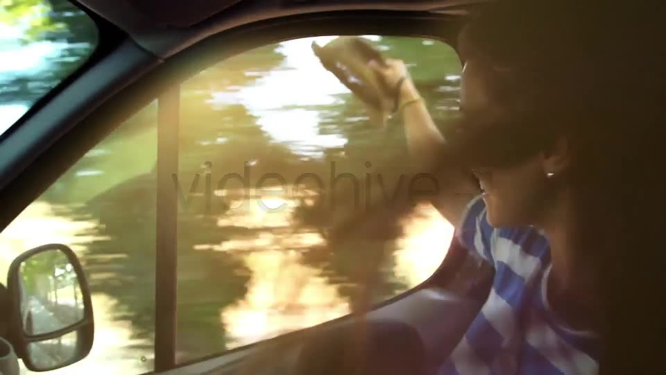 Girl Playing On Window Car  Videohive 8374531 Stock Footage Image 2
