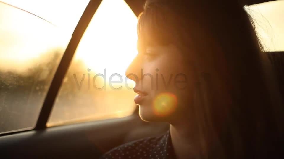 Girl Sitting In The Car 2  Videohive 5213323 Stock Footage Image 1