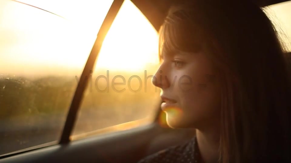 Girl Sitting In The Car 2  Videohive 5213323 Stock Footage Image 6