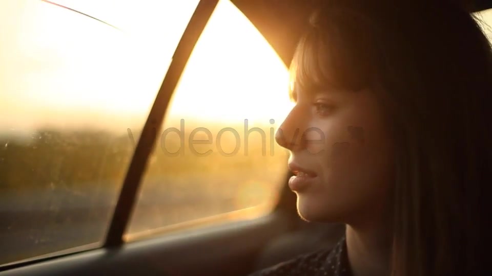 Girl Sitting In The Car 2  Videohive 5213323 Stock Footage Image 7