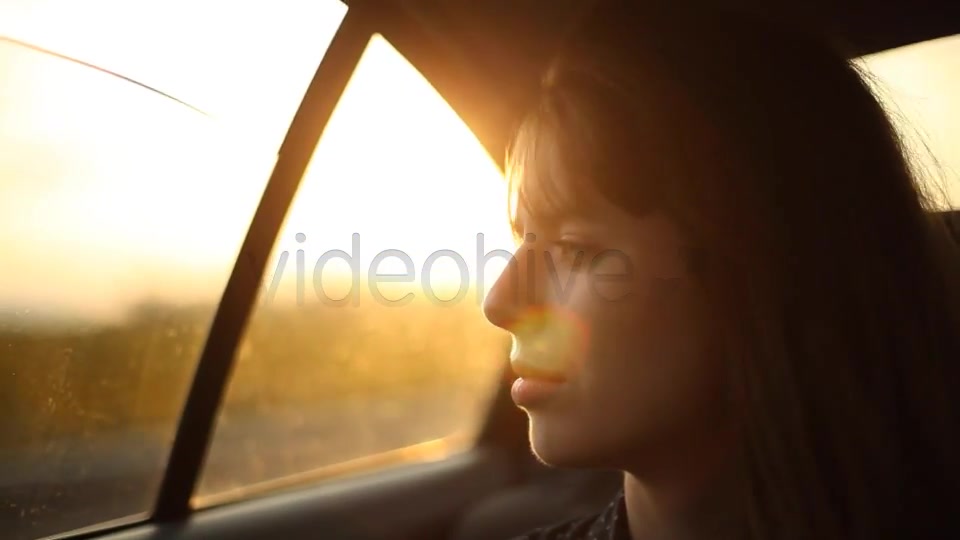 Girl Sitting In The Car 2  Videohive 5213323 Stock Footage Image 9